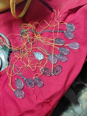 Handmade Multicolored String Suncatcher Cross Necklaces X14 Lot